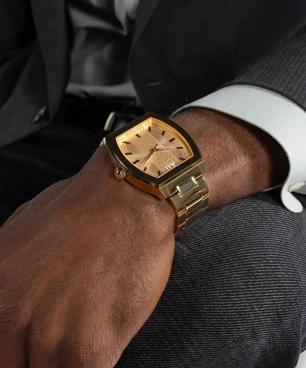 Guess Mens Gold Watches GUESS Mens Gold Tone Analog Watch