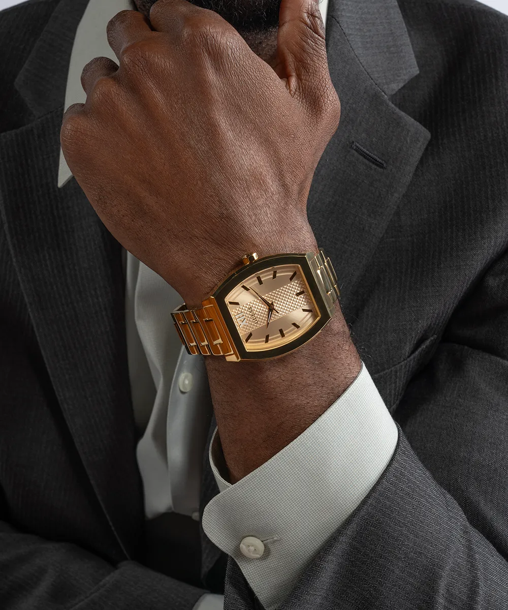 Guess Mens Gold Watches GUESS Mens Gold Tone Analog Watch