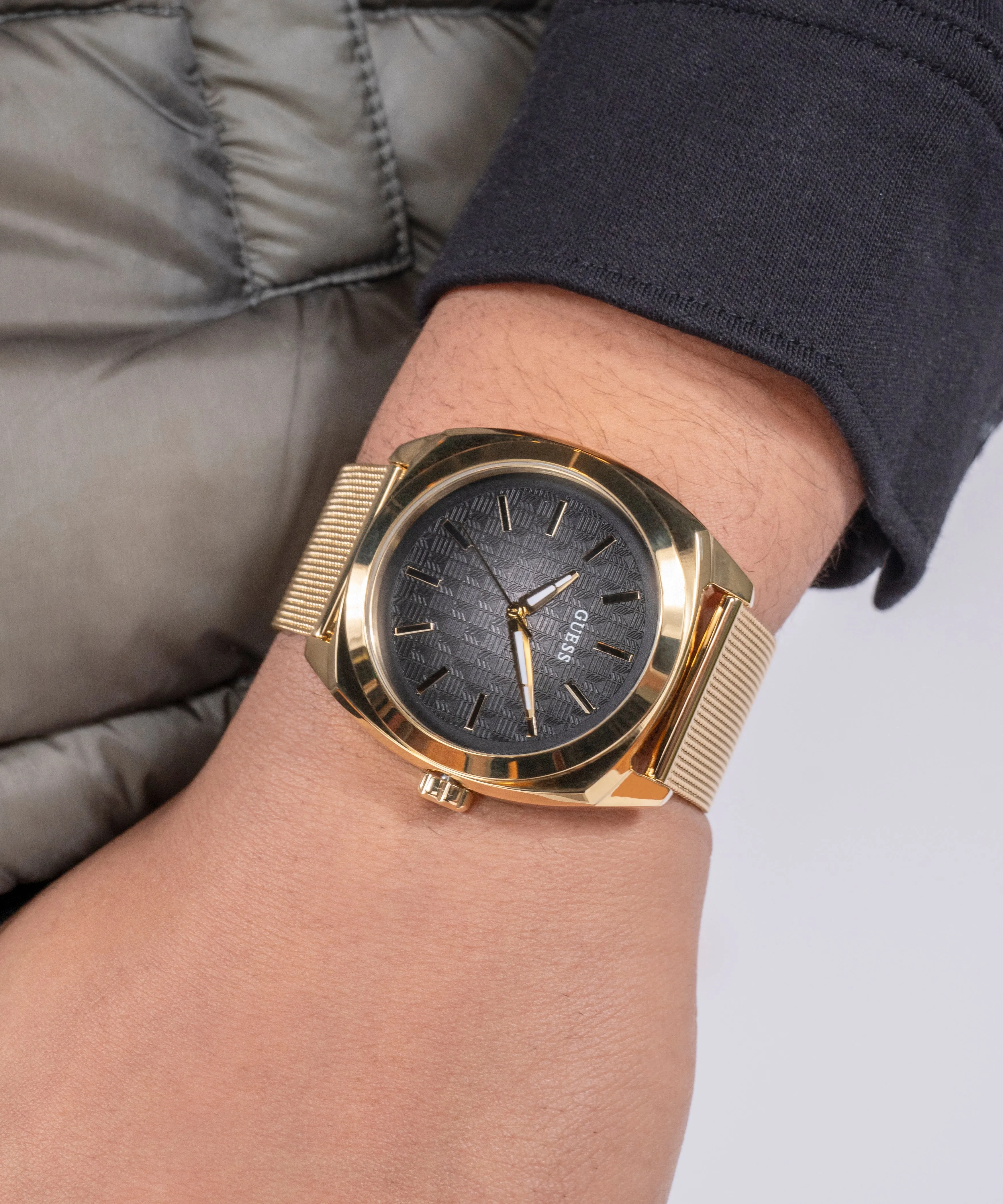 Guess Mens Gold Watches GUESS Mens Gold Tone Analog Watch