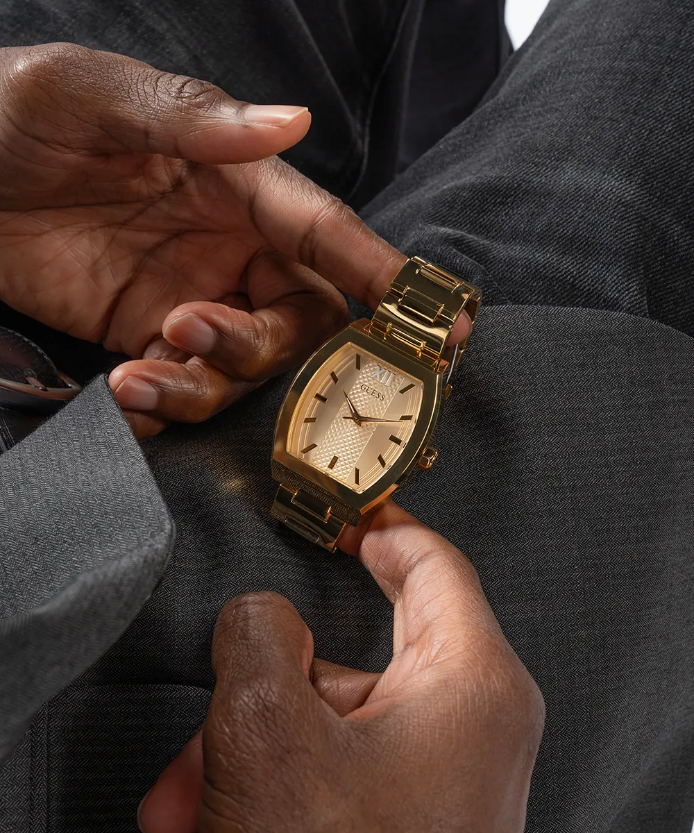 Guess Mens Gold Watches GUESS Mens Gold Tone Analog Watch