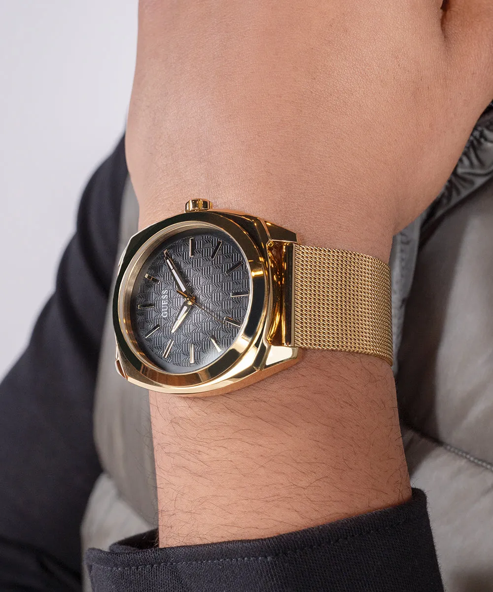Guess Mens Gold Watches GUESS Mens Gold Tone Analog Watch