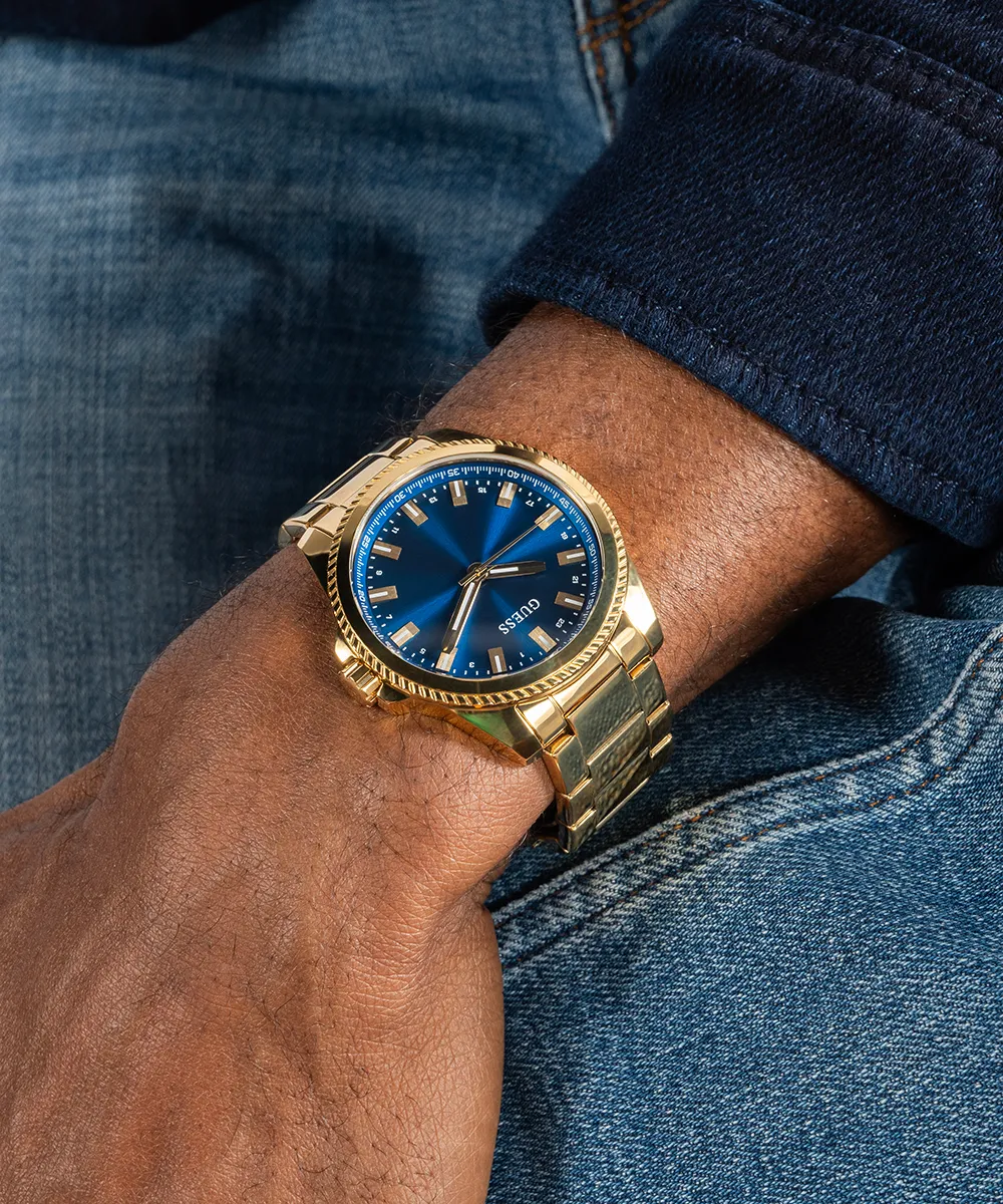 Guess Mens Gold Watches GUESS Mens Gold Tone Analog Watch