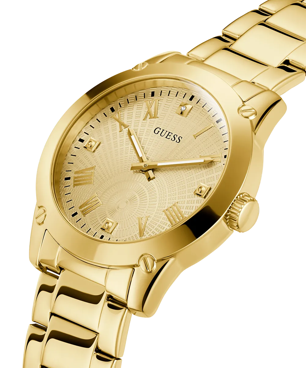 Guess Mens Gold Watches GUESS Mens Gold Tone Analog Watch
