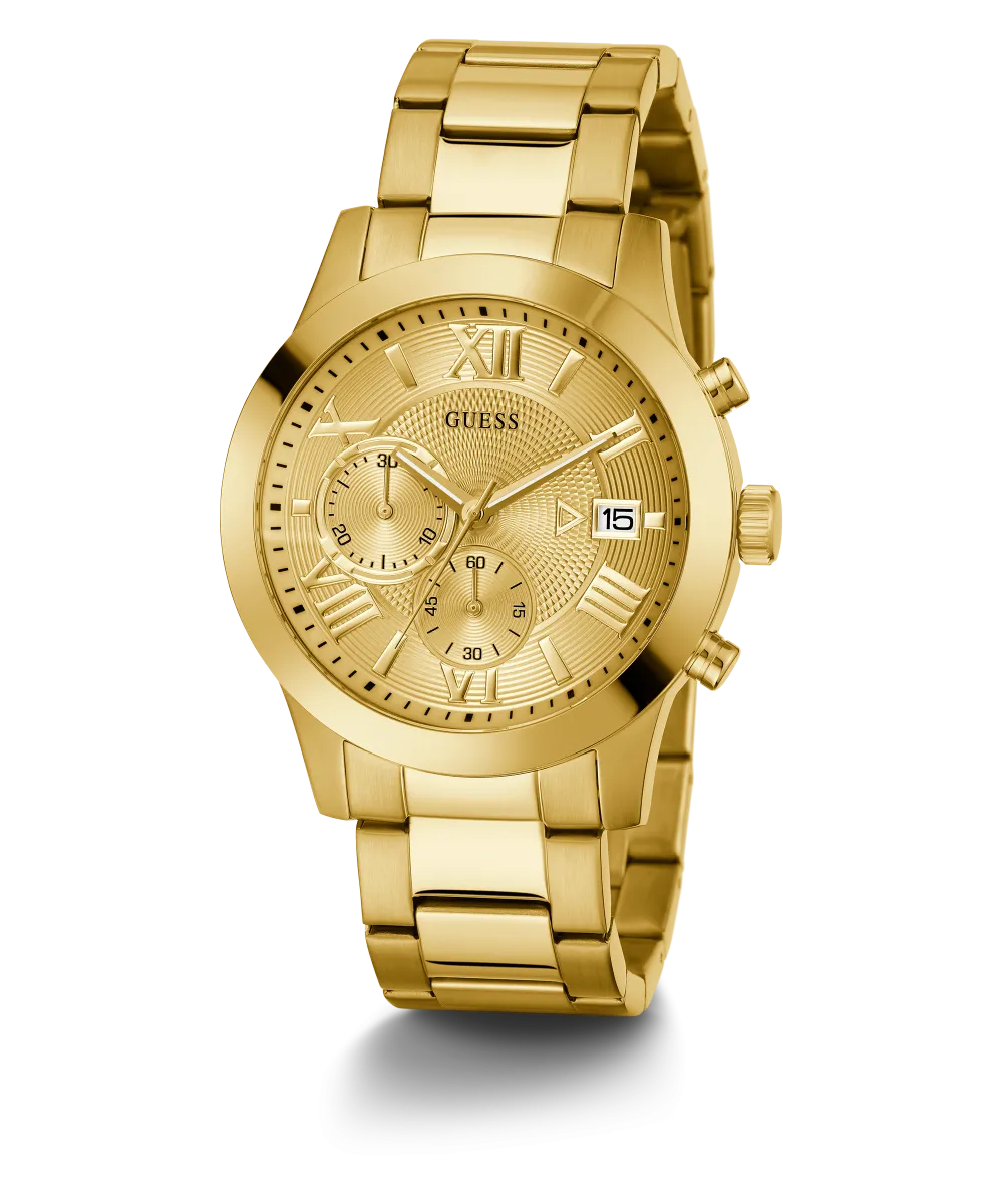 Guess Mens Gold Watches GUESS Mens Gold Tone Chronograph Watch
