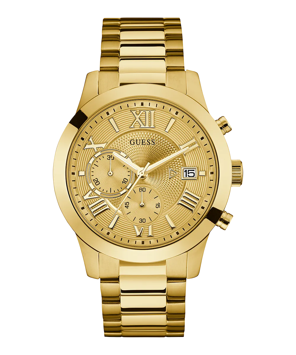 Guess Mens Gold Watches GUESS Mens Gold Tone Chronograph Watch