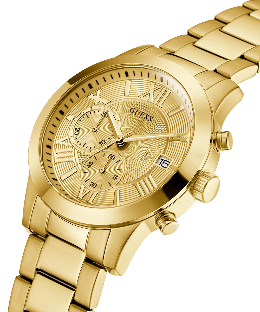 Guess Mens Gold Watches GUESS Mens Gold Tone Chronograph Watch