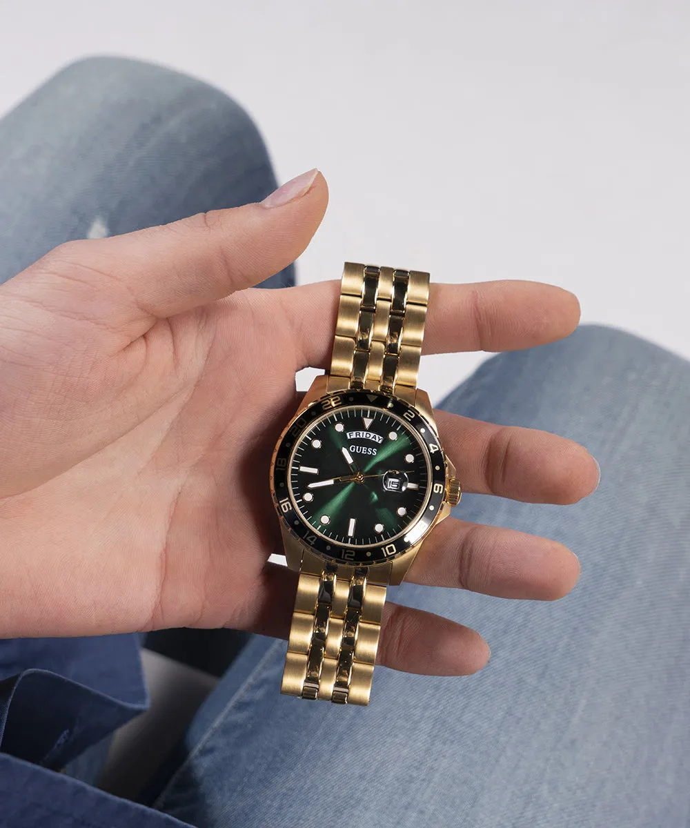 Guess Mens Gold Watches GUESS Mens Gold Tone Day/Date Watch