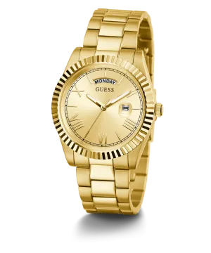 Guess Mens Gold Watches GUESS Mens Gold Tone Day/Date Watch