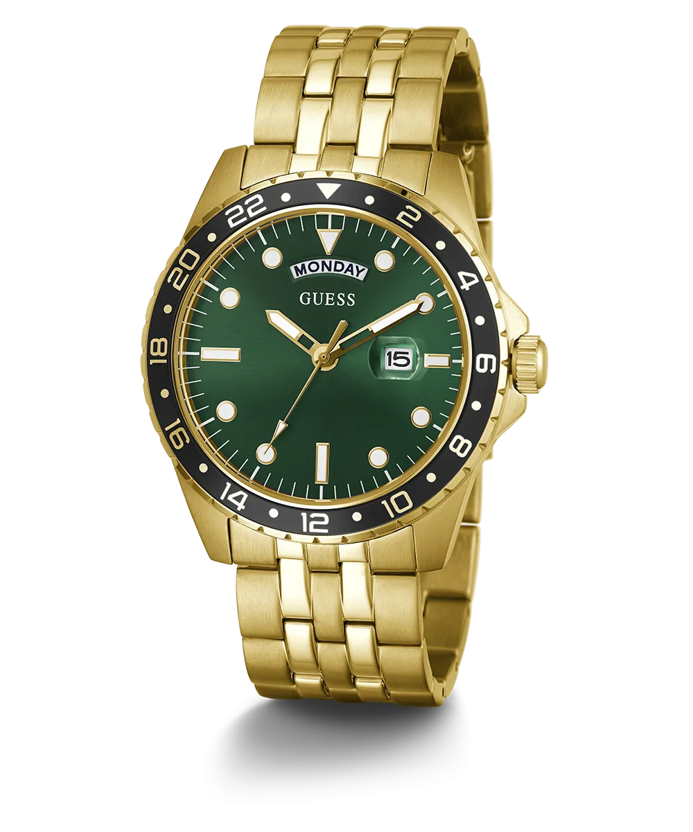 Guess Mens Gold Watches GUESS Mens Gold Tone Day/Date Watch