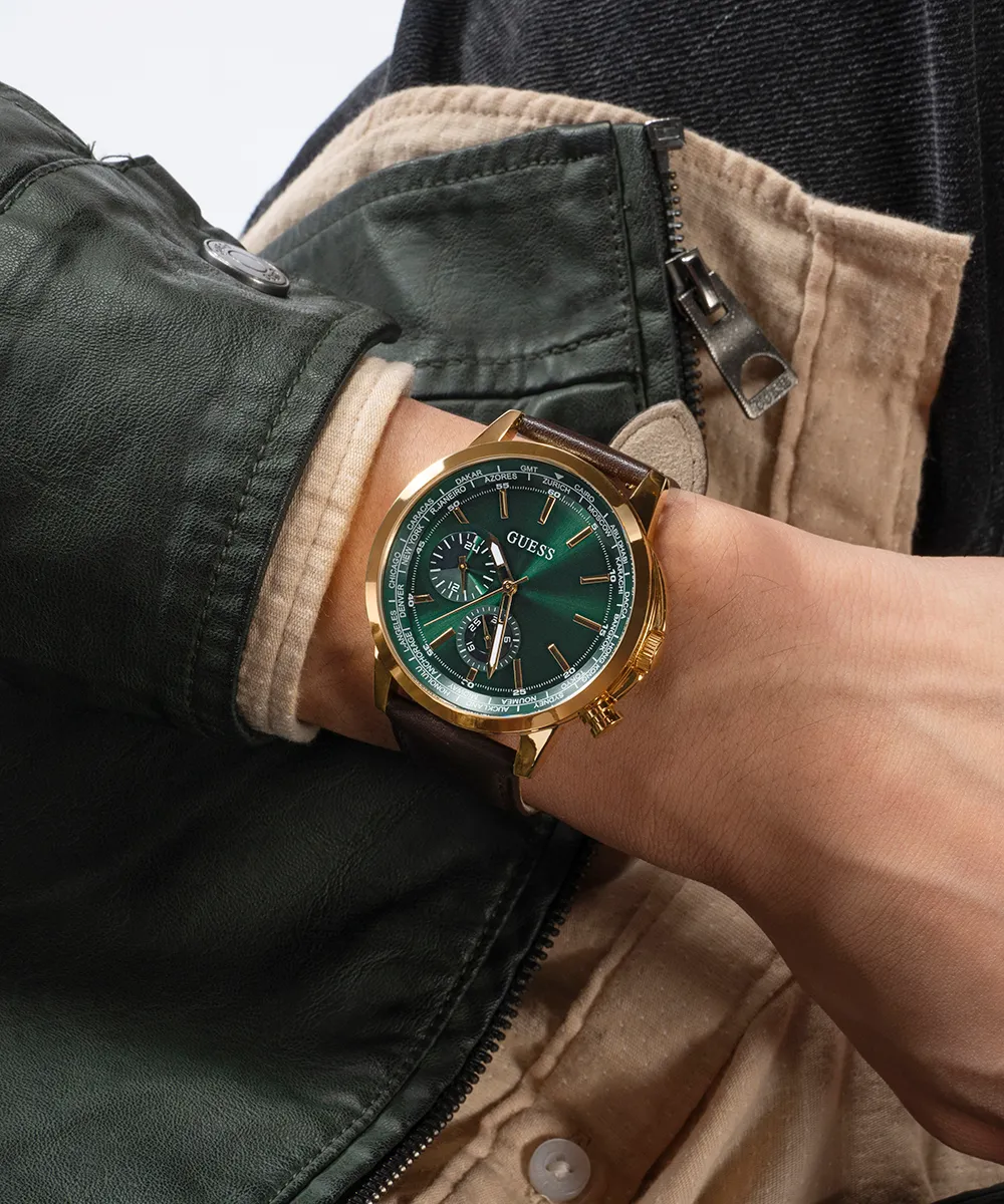 Guess Mens Gold Watches GUESS Mens Gold Tone Multi-function Watch Box Set