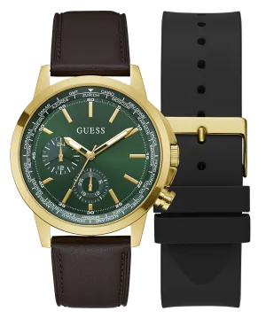 Guess Mens Gold Watches GUESS Mens Gold Tone Multi-function Watch Box Set