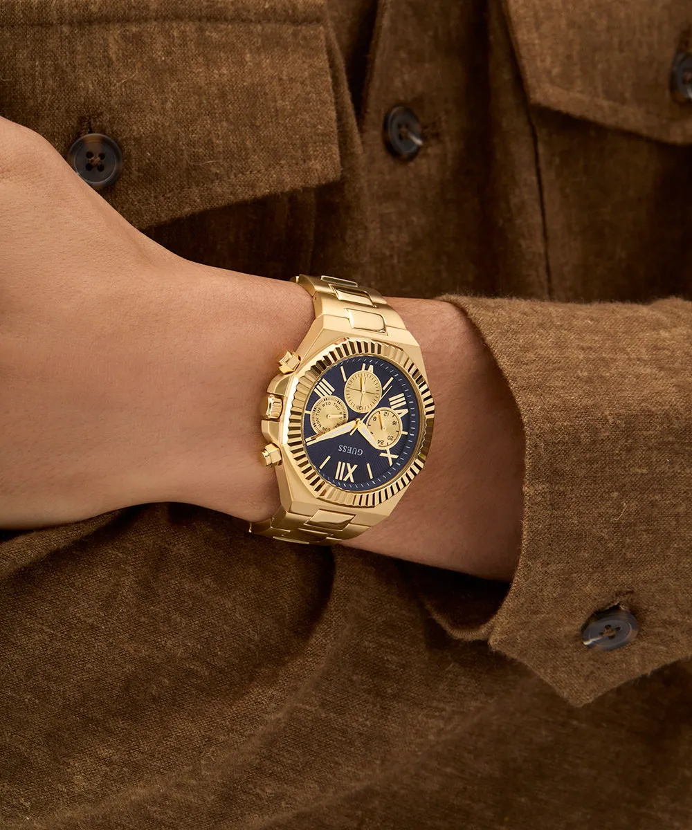 Guess Mens Gold Watches GUESS Mens Gold Tone Multi-function Watch