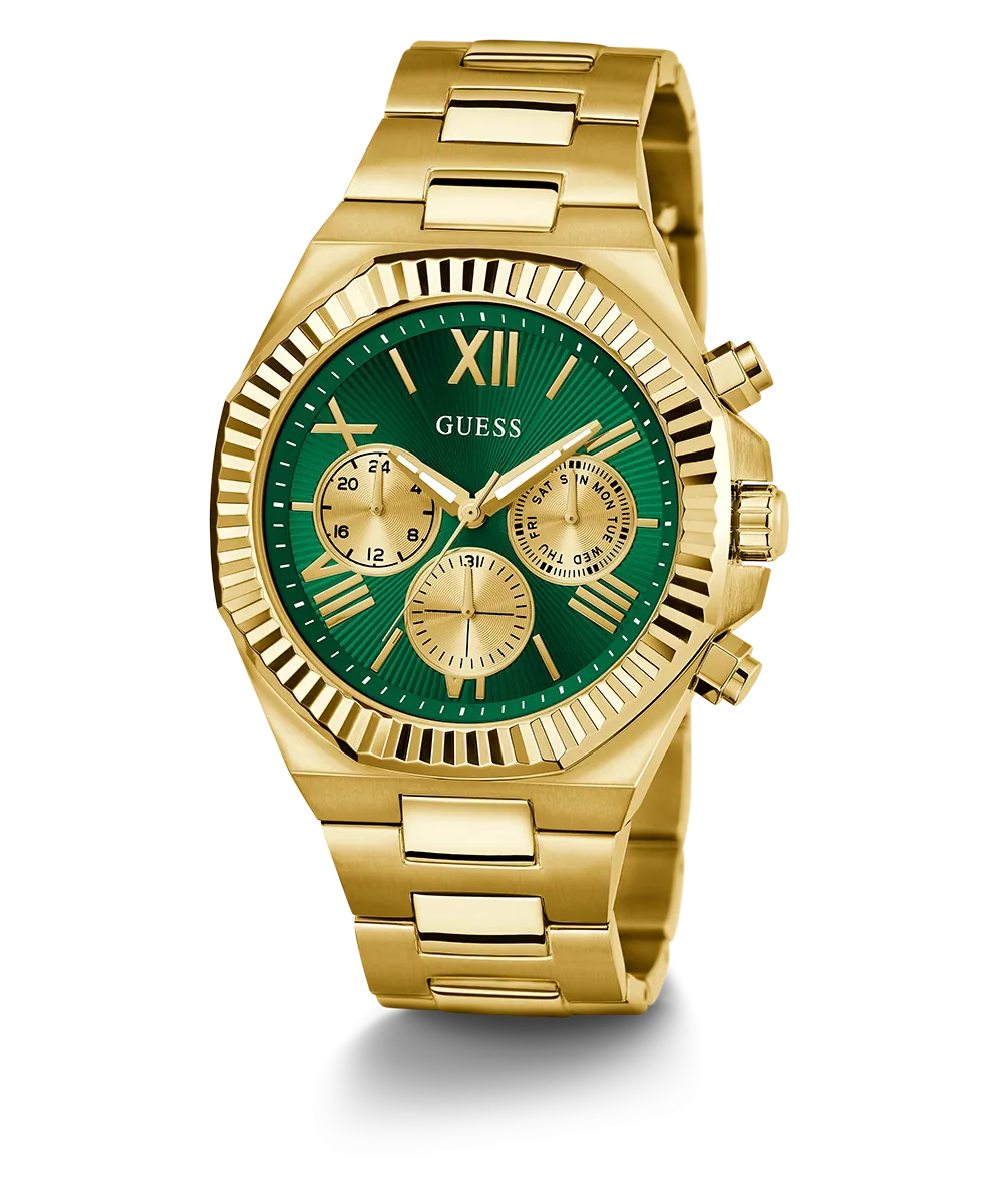 Guess Mens Gold Watches GUESS Mens Gold Tone Multi-function Watch