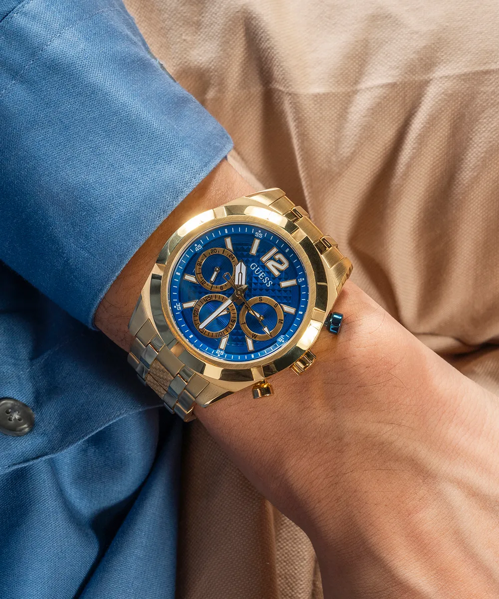 Guess Mens Gold Watches GUESS Mens Gold Tone Multi-function Watch