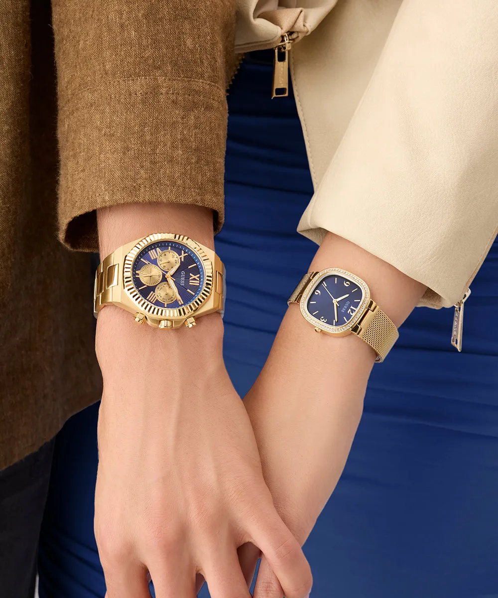 Guess Mens Gold Watches GUESS Mens Gold Tone Multi-function Watch
