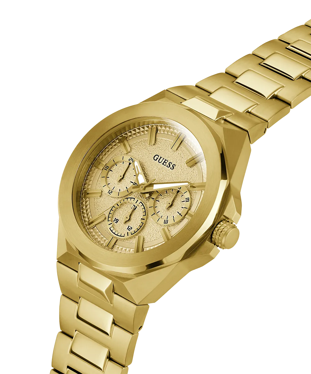 Guess Mens Gold Watches GUESS Mens Gold Tone Multi-function Watch