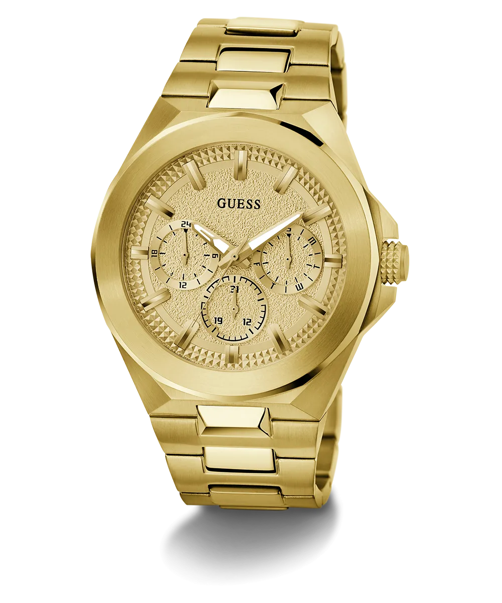 Guess Mens Gold Watches GUESS Mens Gold Tone Multi-function Watch