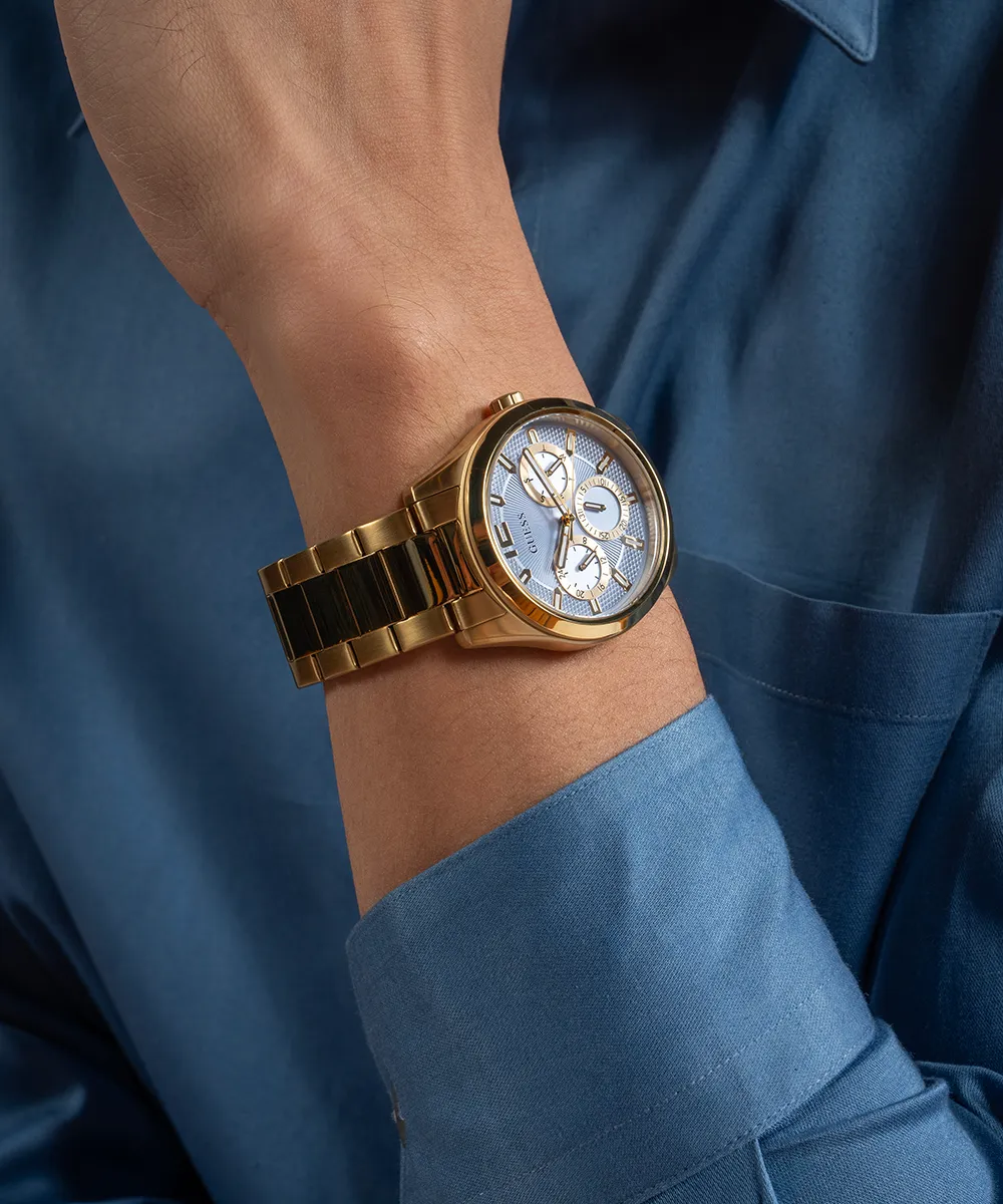 Guess Mens Gold Watches GUESS Mens Gold Tone Multi-function Watch