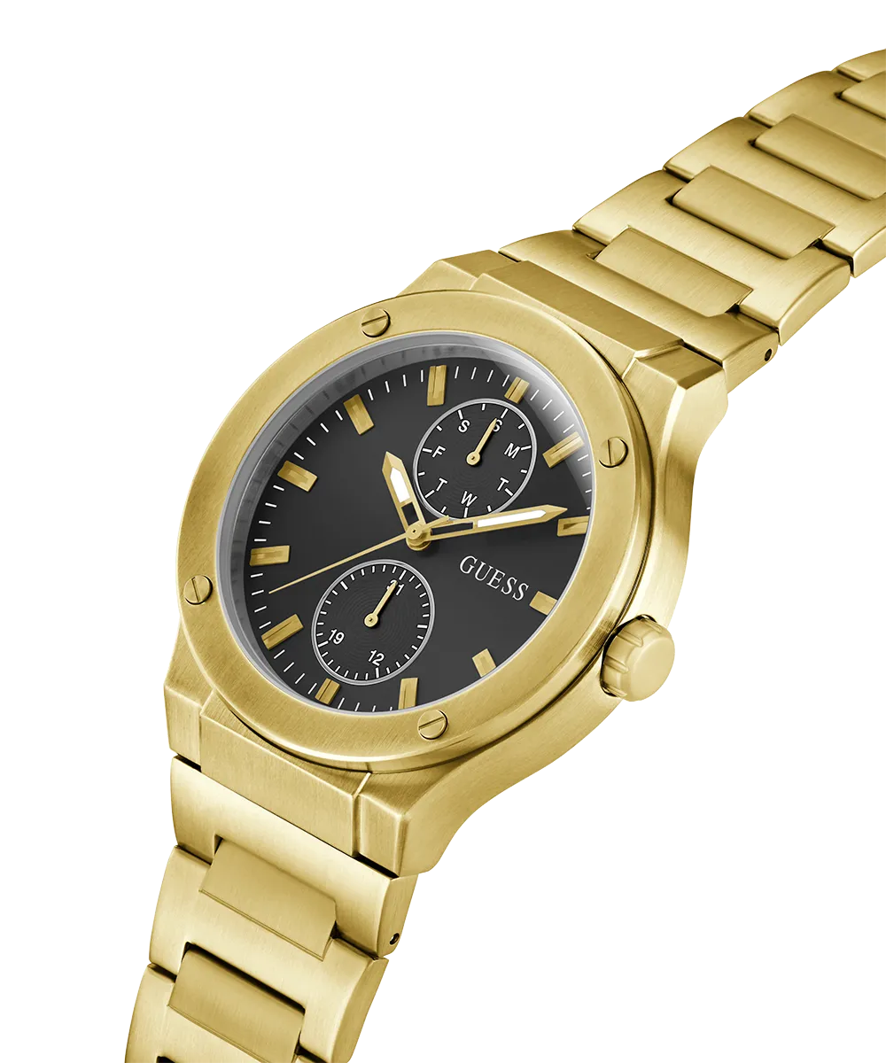 Guess Mens Gold Watches GUESS Mens Gold Tone Multi-function Watch