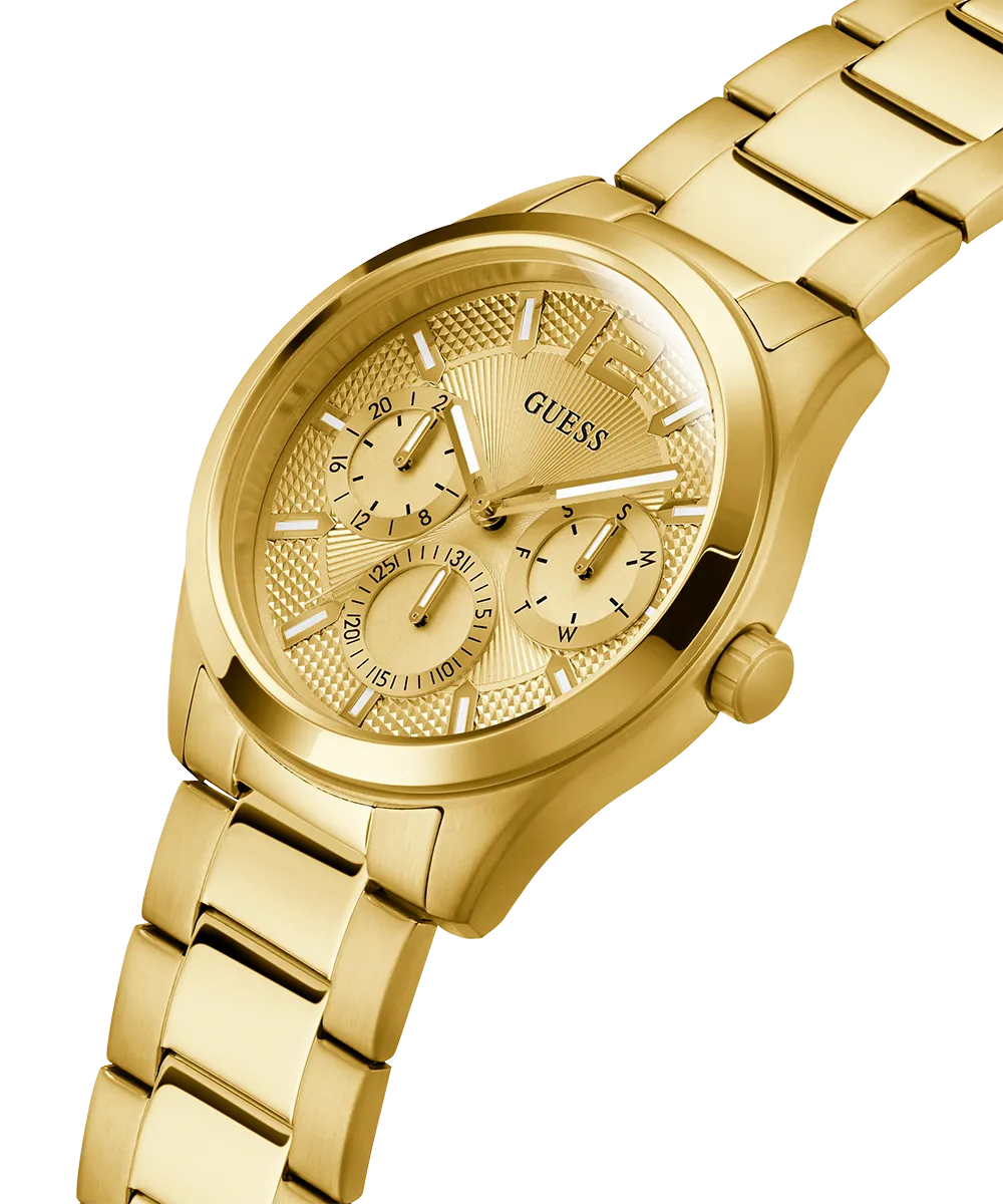 Guess Mens Gold Watches GUESS Mens Gold Tone Multi-function Watch