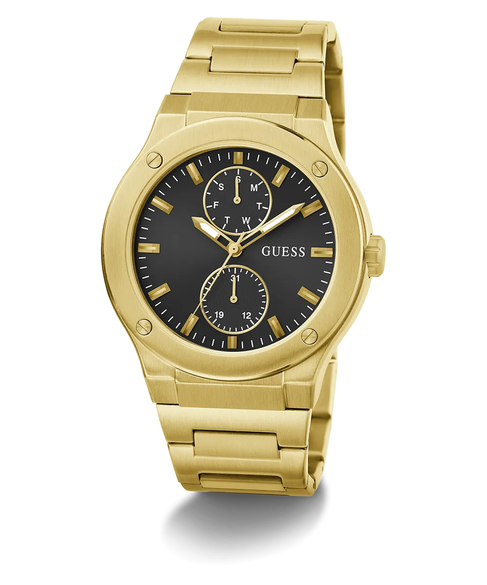 Guess Mens Gold Watches GUESS Mens Gold Tone Multi-function Watch