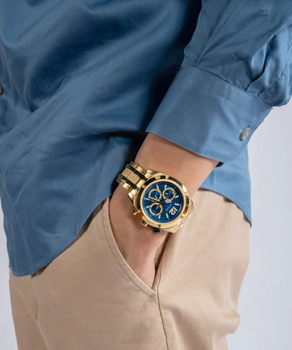Guess Mens Gold Watches GUESS Mens Gold Tone Multi-function Watch