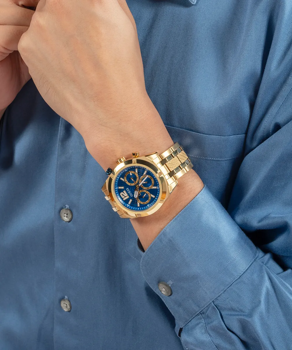 Guess Mens Gold Watches GUESS Mens Gold Tone Multi-function Watch