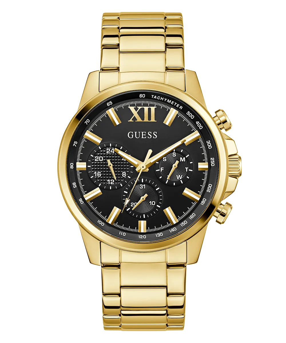 Guess Mens Gold Watches GUESS Mens Gold Tone Multi-function Watch