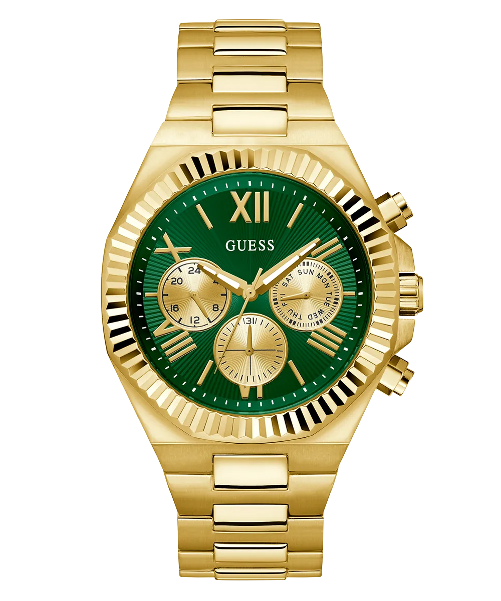 Guess Mens Gold Watches GUESS Mens Gold Tone Multi-function Watch