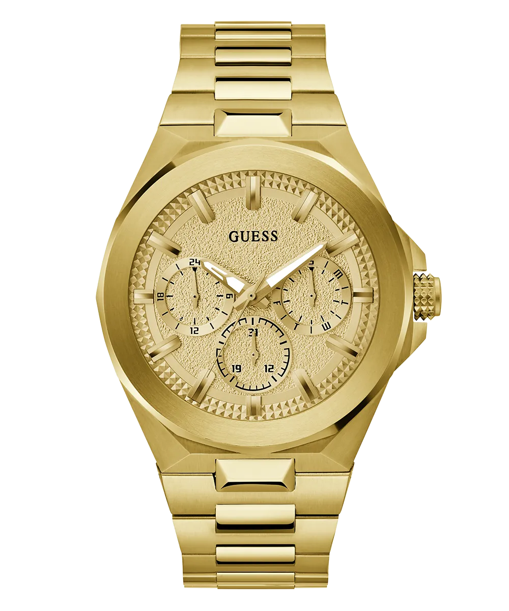 Guess Mens Gold Watches GUESS Mens Gold Tone Multi-function Watch
