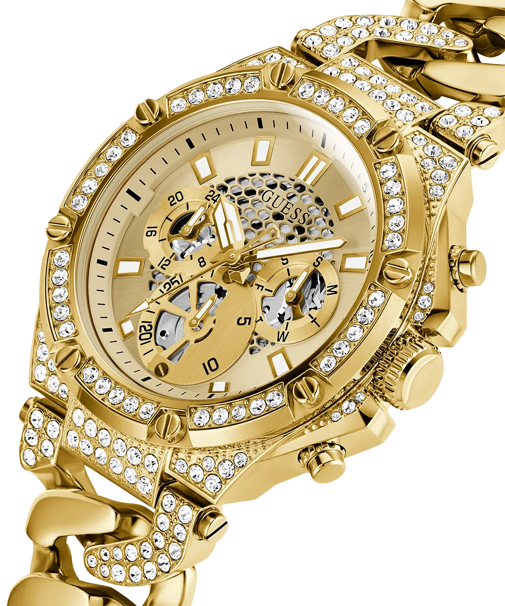 Guess Mens Gold Watches GUESS Mens Gold Tone Multi-function Watch