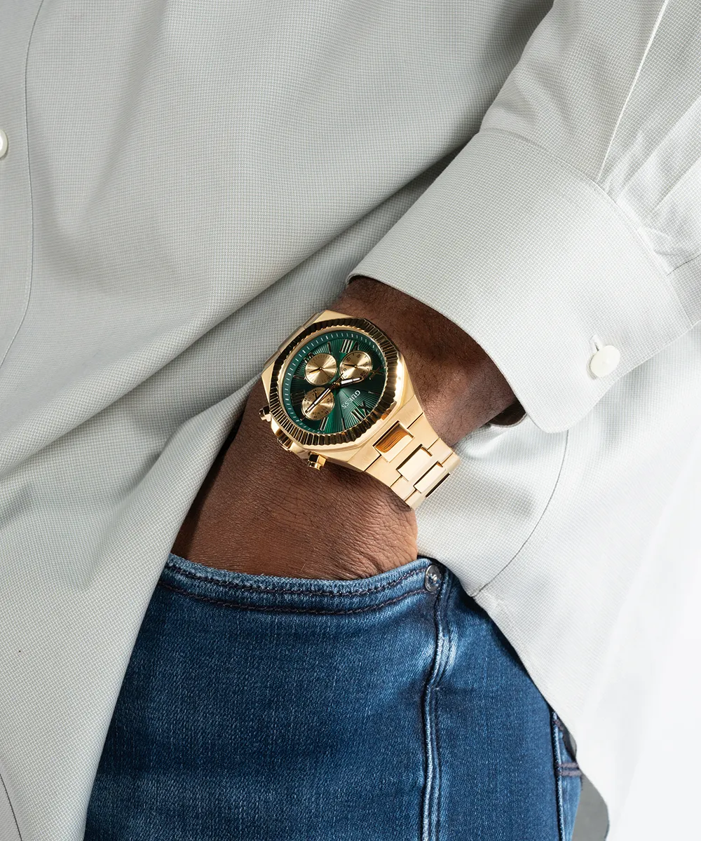 Guess Mens Gold Watches GUESS Mens Gold Tone Multi-function Watch