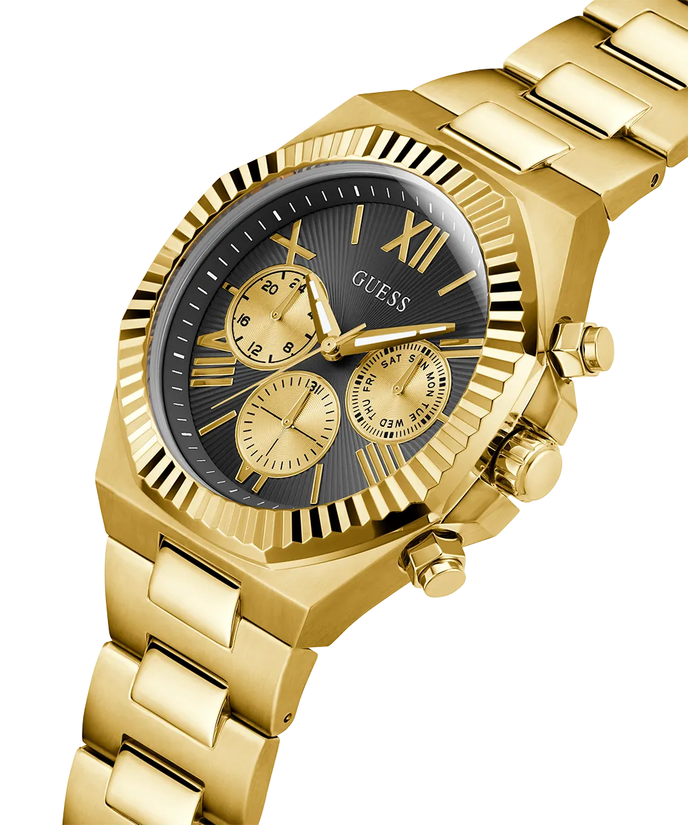 Guess Mens Gold Watches GUESS Mens Gold Tone Multi-function Watch