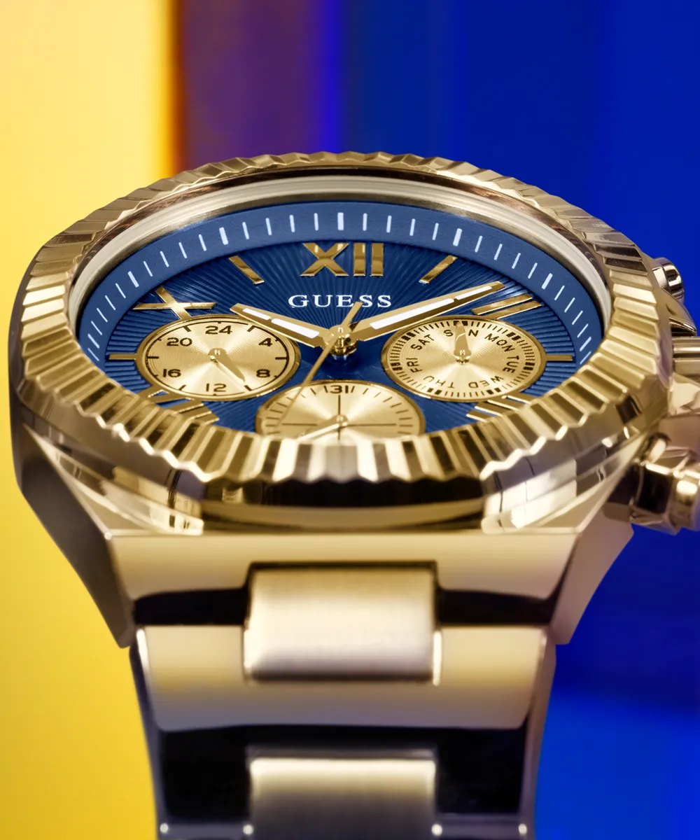 Guess Mens Gold Watches GUESS Mens Gold Tone Multi-function Watch