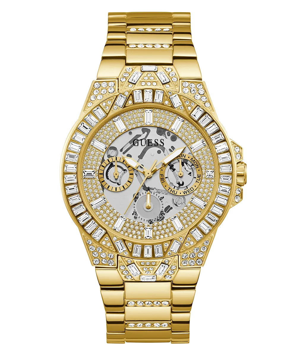 Guess Mens Gold Watches GUESS Mens Gold Tone Multi-function Watch