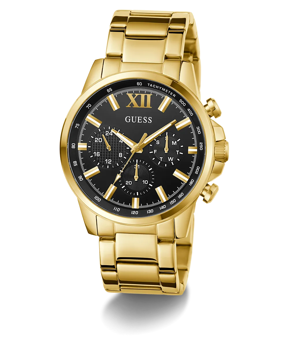 Guess Mens Gold Watches GUESS Mens Gold Tone Multi-function Watch