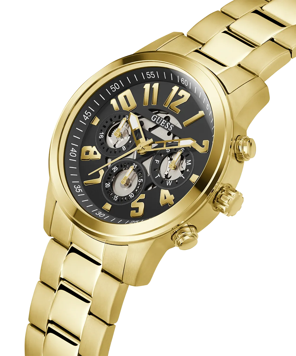 Guess Mens Gold Watches GUESS Mens Gold Tone Multi-function Watch