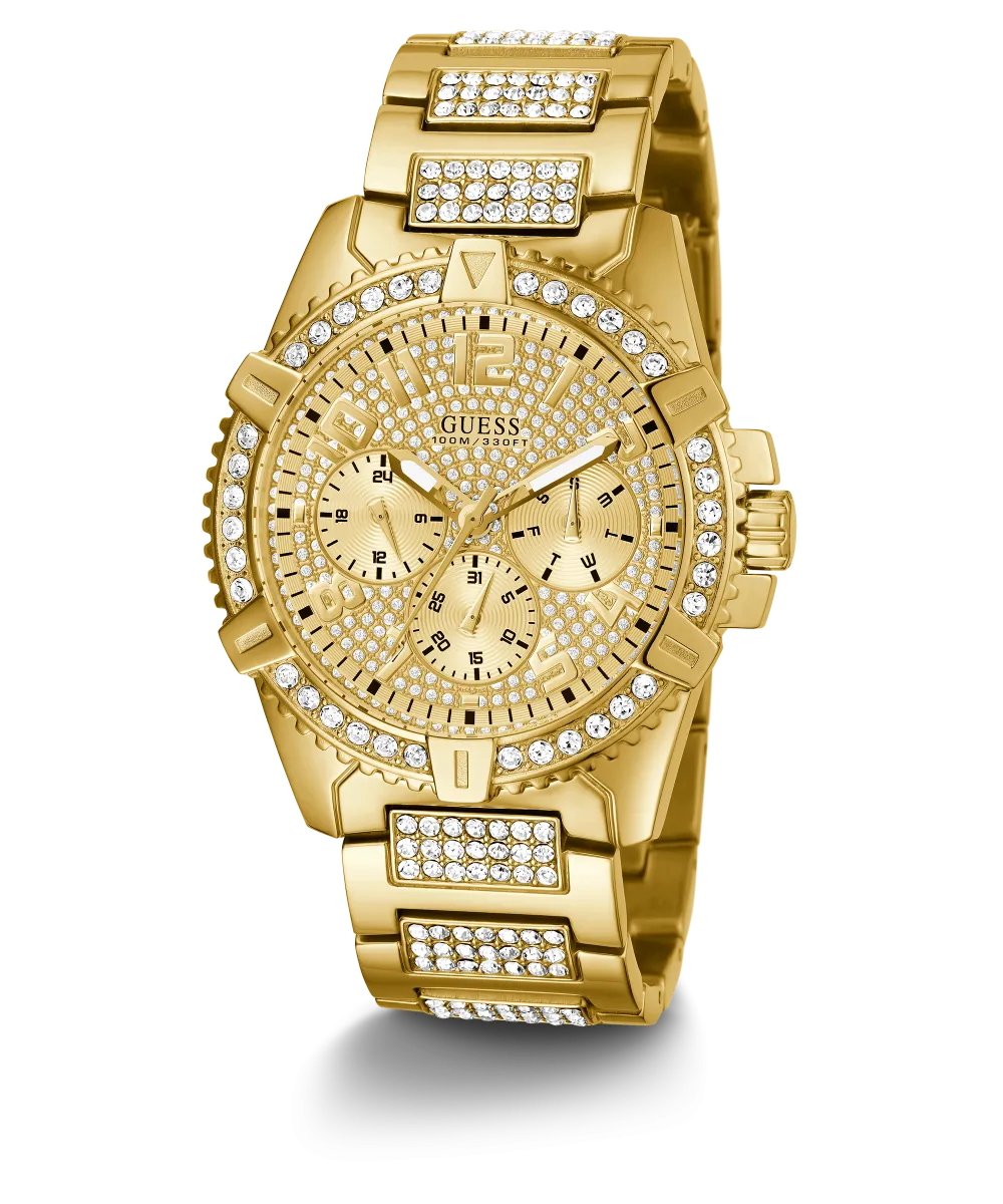Guess Mens Gold Watches GUESS Mens Gold Tone Multi-function Watch