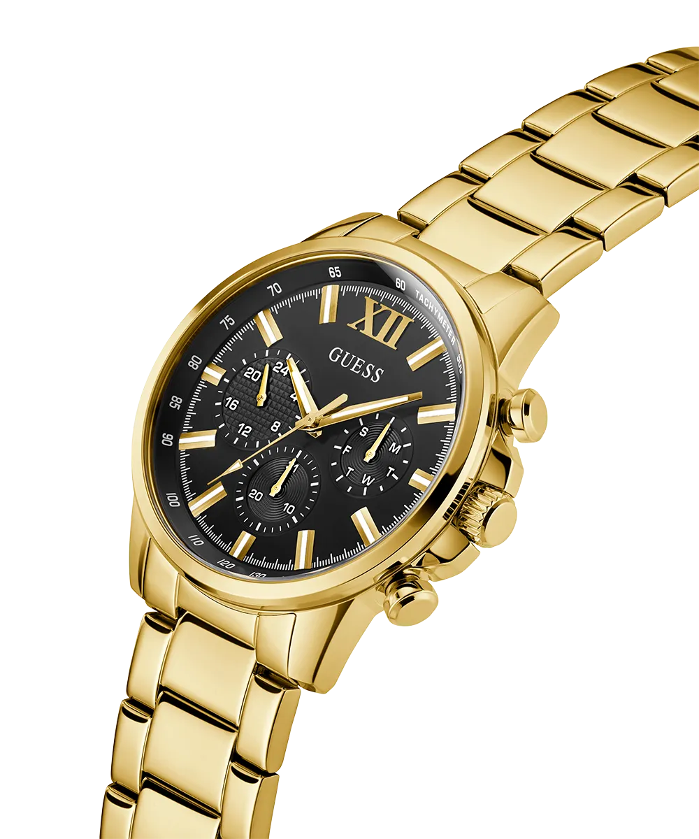 Guess Mens Gold Watches GUESS Mens Gold Tone Multi-function Watch