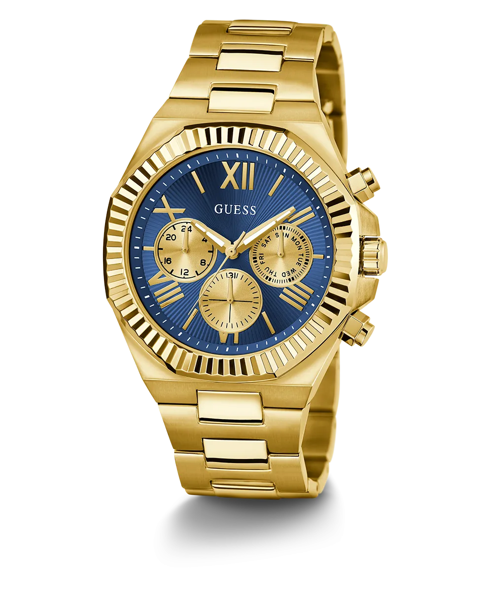 Guess Mens Gold Watches GUESS Mens Gold Tone Multi-function Watch