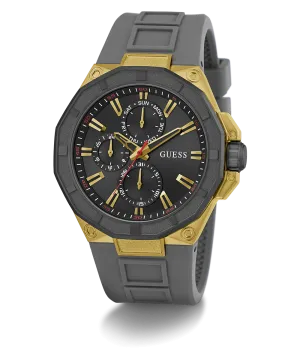 Guess Mens Gold Watches GUESS Mens Gray Gold Tone Multi-function Watch