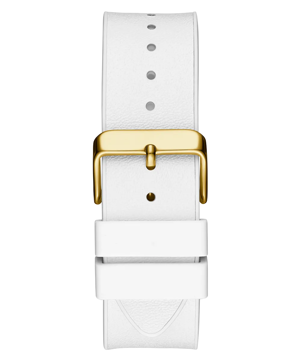 Guess Mens Gold Watches GUESS Mens White Gold Tone Multi-function Watch