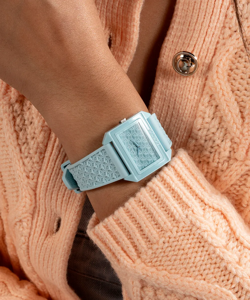 Guess Womens Silicone Watches GUESS Ladies Blue Analog Watch
