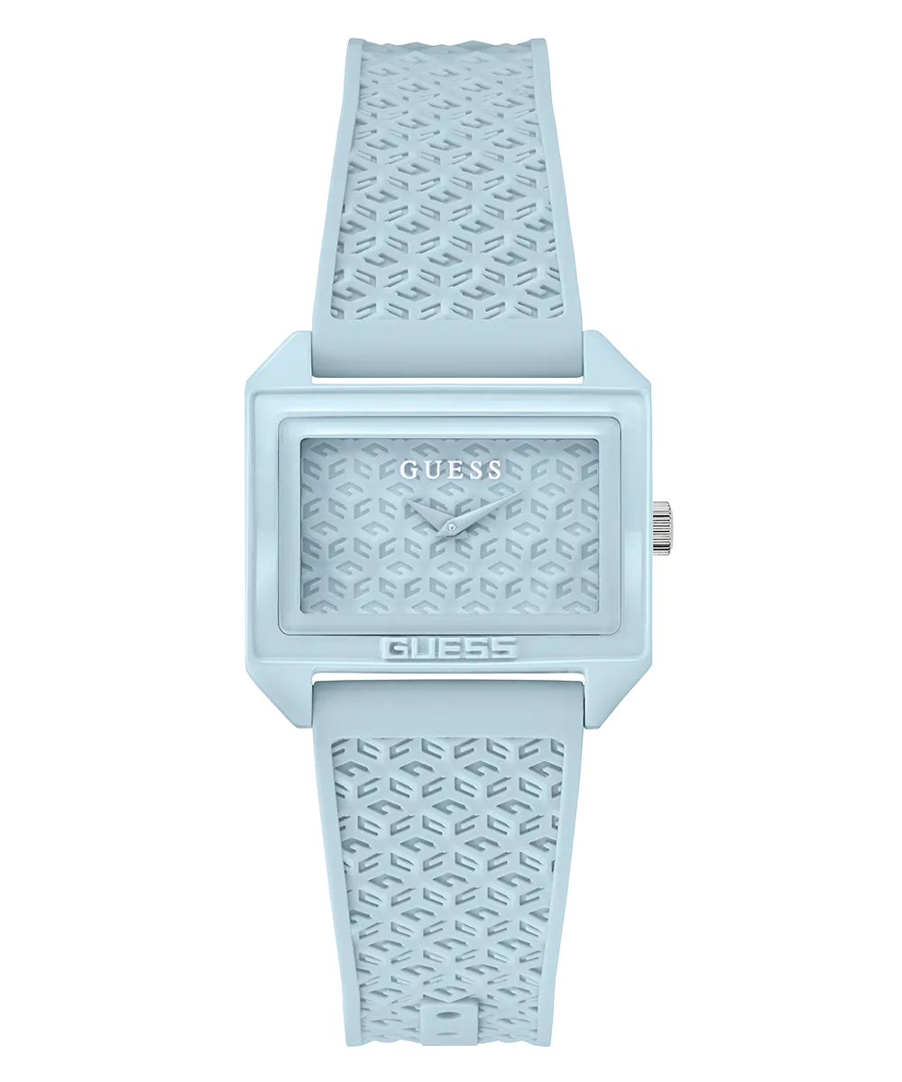 Guess Womens Silicone Watches GUESS Ladies Blue Analog Watch