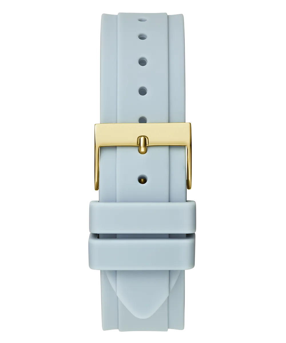 Guess Womens Silicone Watches GUESS Ladies Blue Gold Tone Multi-function Watch