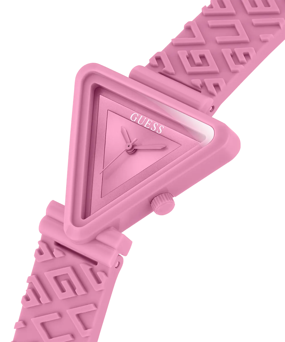 Guess Womens Silicone Watches GUESS Ladies Pink Analog Watch