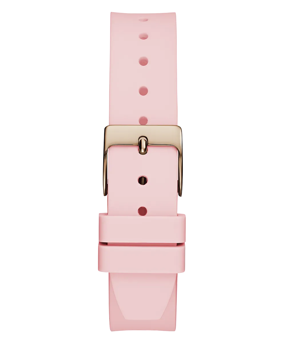 Guess Womens Silicone Watches GUESS Ladies Pink Rose Gold Tone Analog Watch