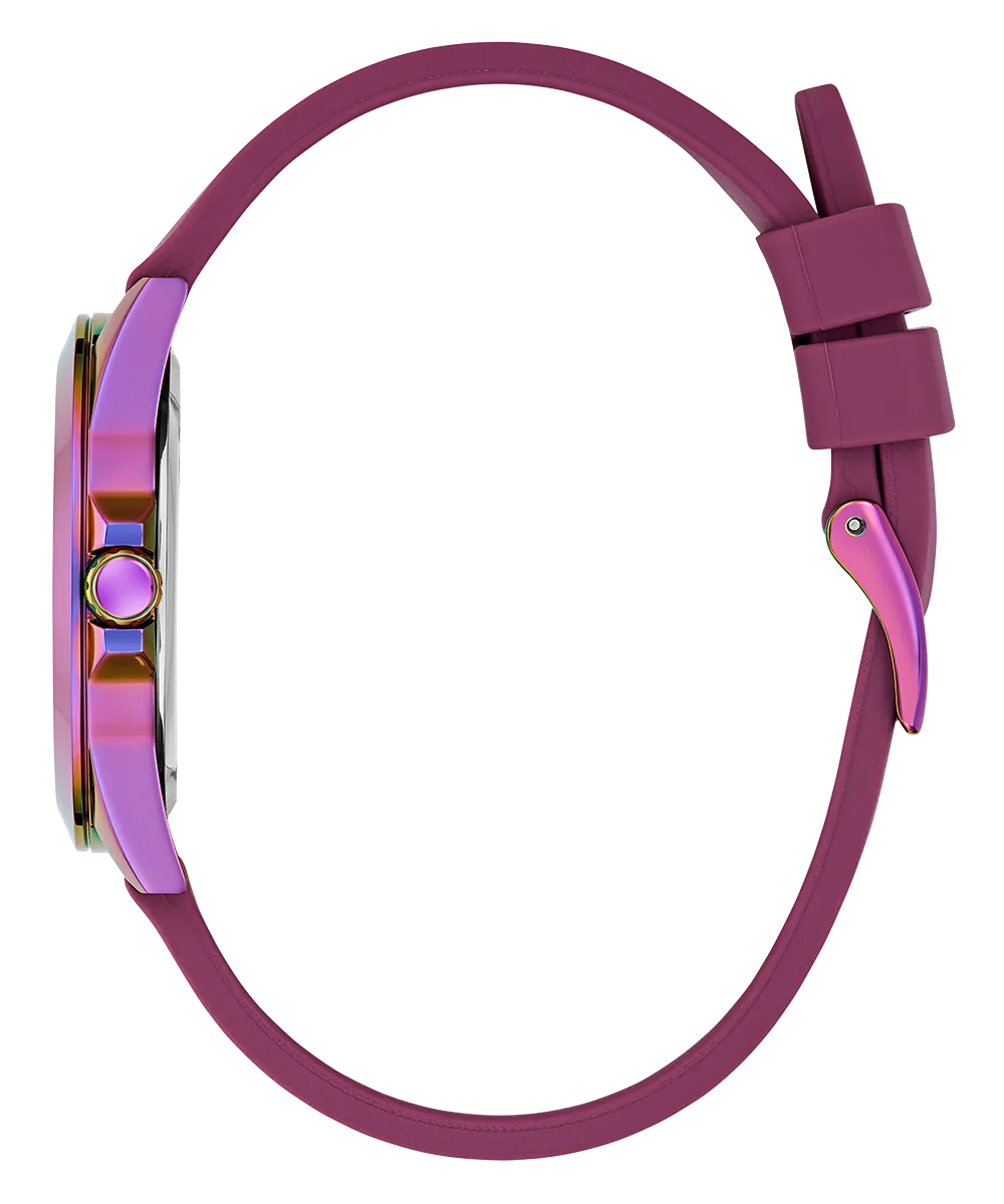Guess Womens Silicone Watches GUESS Ladies Purple Iridescent Analog Watch