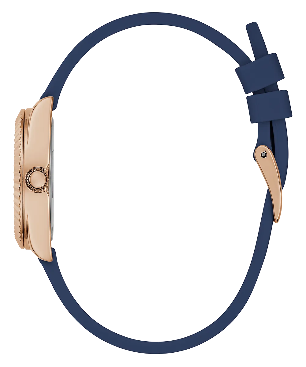 Guess Womens Silicone Watches GUESS Ladies Rose Gold Tone Analog Watch Box Set