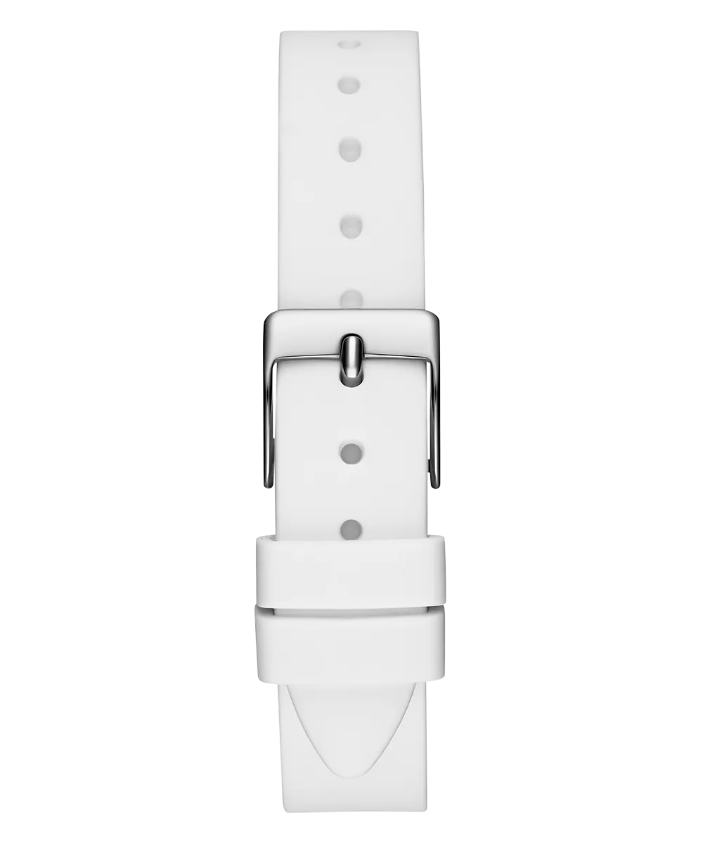 Guess Womens Silicone Watches GUESS Ladies White 2-Tone Analog Watch